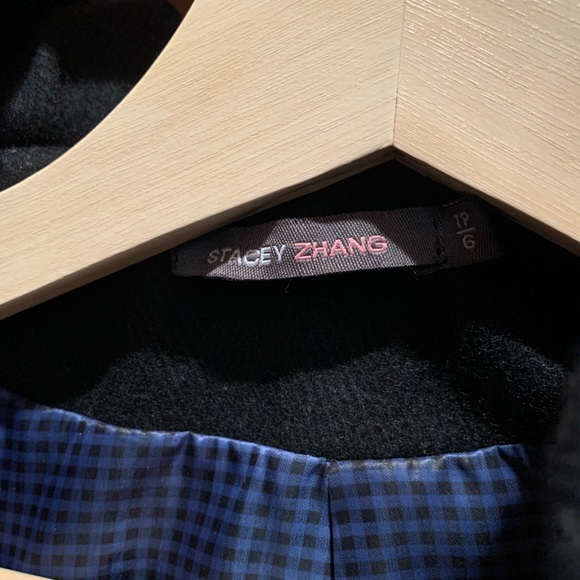 Black Stacey Zhang ruffle neck jacket in S - Picture 3 of 4